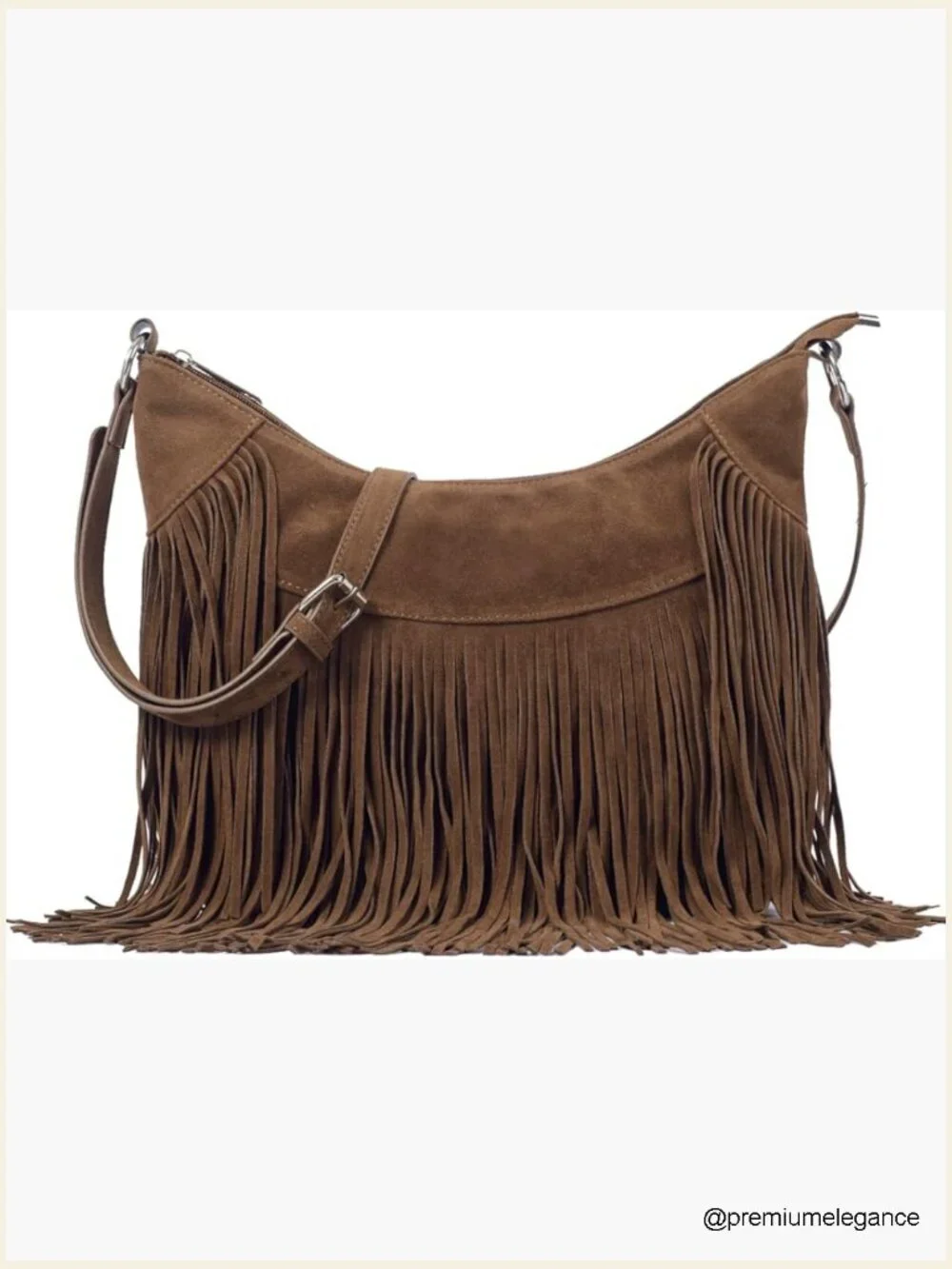 Fringe Hobo Bag Vegan Suede Tassel Hippie Crossbody Shoulder Bag Western Purse